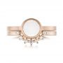 18k Rose Gold 18k Rose Gold Custom White Jade Solitaire Engagement Ring - Top View -  103619 - Thumbnail