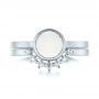 14k White Gold 14k White Gold Custom White Jade Solitaire Engagement Ring - Top View -  103619 - Thumbnail