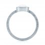 14k White Gold 14k White Gold Custom White Jade Solitaire Engagement Ring - Front View -  103619 - Thumbnail