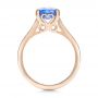 18k Rose Gold 18k Rose Gold Custom Blue Sapphire Engagement Ring - Front View -  101388 - Thumbnail