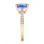 18k Rose Gold 18k Rose Gold Custom Blue Sapphire Engagement Ring - Side View -  101388 - Thumbnail