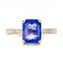 18k Rose Gold 18k Rose Gold Custom Blue Sapphire Engagement Ring - Top View -  101388 - Thumbnail