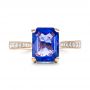 14k Rose Gold 14k Rose Gold Custom Blue Sapphire Engagement Ring - Top View -  101388 - Thumbnail