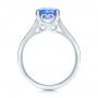  Platinum Platinum Custom Blue Sapphire Engagement Ring - Front View -  101388 - Thumbnail