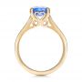 14k Yellow Gold Custom Blue Sapphire Engagement Ring - Front View -  101388 - Thumbnail
