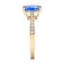 18k Yellow Gold 18k Yellow Gold Custom Blue Sapphire Engagement Ring - Side View -  101388 - Thumbnail