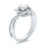 18k White Gold 18k White Gold Custom Diamond Engagement Ring - Three-Quarter View -  100433 - Thumbnail