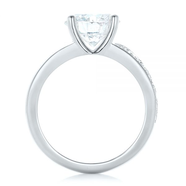 14k White Gold 14k White Gold Custom Diamond Engagement Ring - Front View - 102283