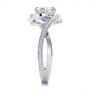 18k White Gold 18k White Gold Custom Diamond Engagement Ring - Side View -  100433 - Thumbnail