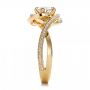 18k Yellow Gold 18k Yellow Gold Custom Diamond Engagement Ring - Side View -  100433 - Thumbnail