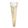 14k Yellow Gold Custom Diamond Engagement Ring - Side View -  102283 - Thumbnail