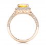 18k Rose Gold 18k Rose Gold Custom Yellow Sapphire And Diamond Engagement Ring - Front View -  102025 - Thumbnail