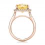 14k Rose Gold 14k Rose Gold Custom Yellow Sapphire And Diamond Engagement Ring - Front View -  102129 - Thumbnail