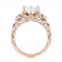 18k Rose Gold 18k Rose Gold Custom Yellow Sapphire And Diamond Engagement Ring - Front View -  102872 - Thumbnail