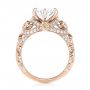18k Rose Gold 18k Rose Gold Custom Yellow Sapphire And Diamond Engagement Ring - Front View -  102872 - Thumbnail