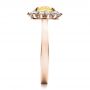 14k Rose Gold 14k Rose Gold Custom Yellow Sapphire And Diamond Engagement Ring - Side View -  100036 - Thumbnail