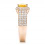 14k Rose Gold 14k Rose Gold Custom Yellow Sapphire And Diamond Engagement Ring - Side View -  102025 - Thumbnail