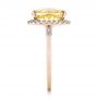 14k Rose Gold 14k Rose Gold Custom Yellow Sapphire And Diamond Engagement Ring - Side View -  102129 - Thumbnail