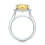 18k White Gold 18k White Gold Custom Yellow Sapphire And Diamond Engagement Ring - Front View -  102129 - Thumbnail