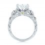 18k White Gold 18k White Gold Custom Yellow Sapphire And Diamond Engagement Ring - Front View -  102872 - Thumbnail