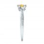  Platinum Platinum Custom Yellow Sapphire And Diamond Engagement Ring - Side View -  100621 - Thumbnail