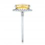 18k White Gold 18k White Gold Custom Yellow Sapphire And Diamond Engagement Ring - Side View -  102129 - Thumbnail