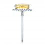  Platinum Custom Yellow Sapphire And Diamond Engagement Ring - Side View -  102129 - Thumbnail