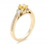 18k Yellow Gold 18k Yellow Gold Custom Yellow Sapphire And Diamond Engagement Ring - Three-Quarter View -  100621 - Thumbnail