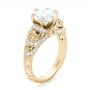 14k Yellow Gold 14k Yellow Gold Custom Yellow Sapphire And Diamond Engagement Ring - Three-Quarter View -  102872 - Thumbnail
