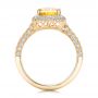14k Yellow Gold Custom Yellow Sapphire And Diamond Engagement Ring - Front View -  102025 - Thumbnail