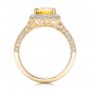 14k Yellow Gold Custom Yellow Sapphire And Diamond Engagement Ring - Front View -  102025 - Thumbnail