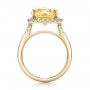 18k Yellow Gold 18k Yellow Gold Custom Yellow Sapphire And Diamond Engagement Ring - Front View -  102129 - Thumbnail