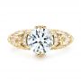 14k Yellow Gold 14k Yellow Gold Custom Yellow Sapphire And Diamond Engagement Ring - Top View -  102872 - Thumbnail