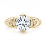 18k Yellow Gold 18k Yellow Gold Custom Yellow Sapphire And Diamond Engagement Ring - Top View -  102872 - Thumbnail