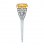  Platinum Custom Yellow Sapphire And Diamond Engagement Ring - Side View -  100773 - Thumbnail