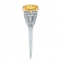  Platinum Custom Yellow Sapphire And Diamond Engagement Ring - Side View -  100773 - Thumbnail