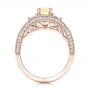 14k Rose Gold 14k Rose Gold Custom Yellow And White Diamond Engagement Ring - Front View -  101999 - Thumbnail