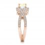 18k Rose Gold 18k Rose Gold Custom Yellow And White Diamond Engagement Ring - Side View -  101999 - Thumbnail