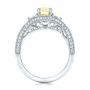 18k White Gold 18k White Gold Custom Yellow And White Diamond Engagement Ring - Front View -  101999 - Thumbnail