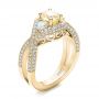 14k Yellow Gold 14k Yellow Gold Custom Yellow And White Diamond Engagement Ring - Three-Quarter View -  101999 - Thumbnail