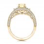 18k Yellow Gold 18k Yellow Gold Custom Yellow And White Diamond Engagement Ring - Front View -  101999 - Thumbnail