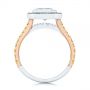  Platinum And 18k Rose Gold Platinum And 18k Rose Gold Custom Yellow And White Diamond Two Tone Engagement Ring - Front View -  105743 - Thumbnail