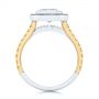  Platinum And 14k Yellow Gold Custom Yellow And White Diamond Two Tone Engagement Ring - Front View -  105743 - Thumbnail