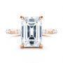 18k Rose Gold 18k Rose Gold Dainty Double Halo Engagement Ring - Top View -  107305 - Thumbnail