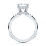 18k White Gold 18k White Gold Dainty Double Halo Engagement Ring - Front View -  107305 - Thumbnail