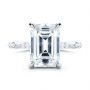 18k White Gold 18k White Gold Dainty Double Halo Engagement Ring - Top View -  107305 - Thumbnail