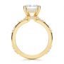 18k Yellow Gold 18k Yellow Gold Dainty Double Halo Engagement Ring - Front View -  107305 - Thumbnail