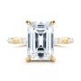 18k Yellow Gold 18k Yellow Gold Dainty Double Halo Engagement Ring - Top View -  107305 - Thumbnail