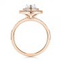 14k Rose Gold 14k Rose Gold Dainty Double Halo Pear Diamond Engagement Ring - Front View -  105121 - Thumbnail