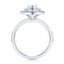 18k White Gold 18k White Gold Dainty Double Halo Pear Diamond Engagement Ring - Front View -  105121 - Thumbnail